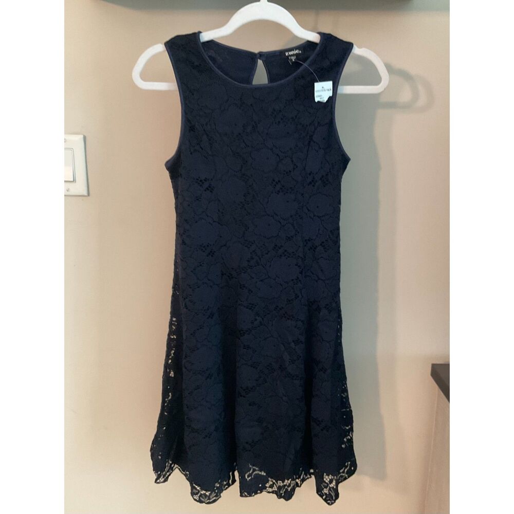 Zunie - Fit and Flare - Navy Blue - Lace Dress - Brand New!